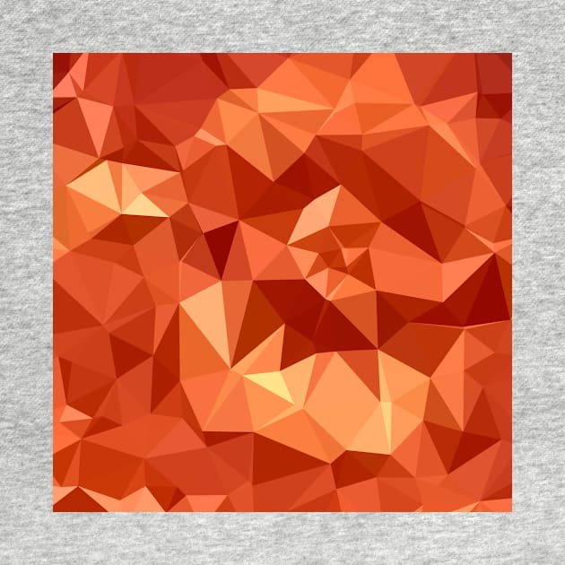 Atomic Tangerine Orange Abstract Low Polygon Background by retrovectors